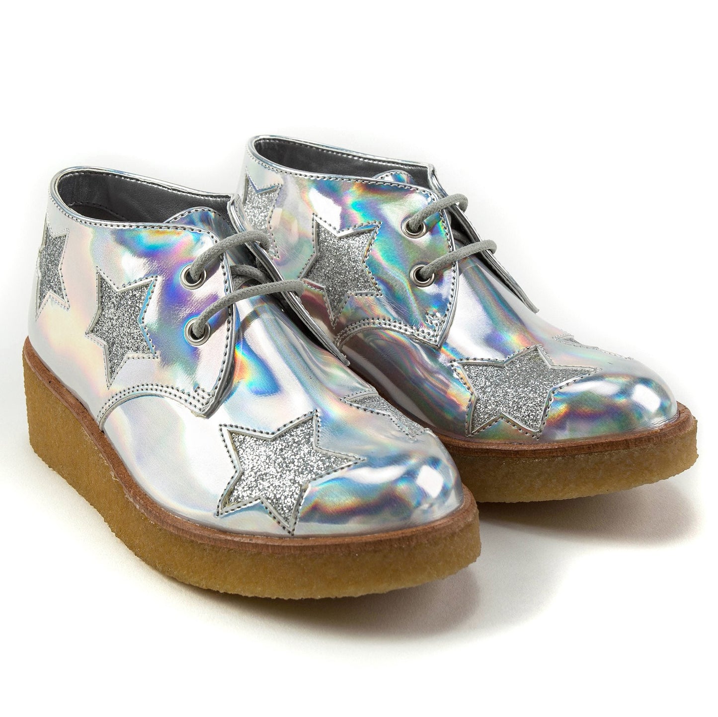 Girls Silver Stars  Shoes