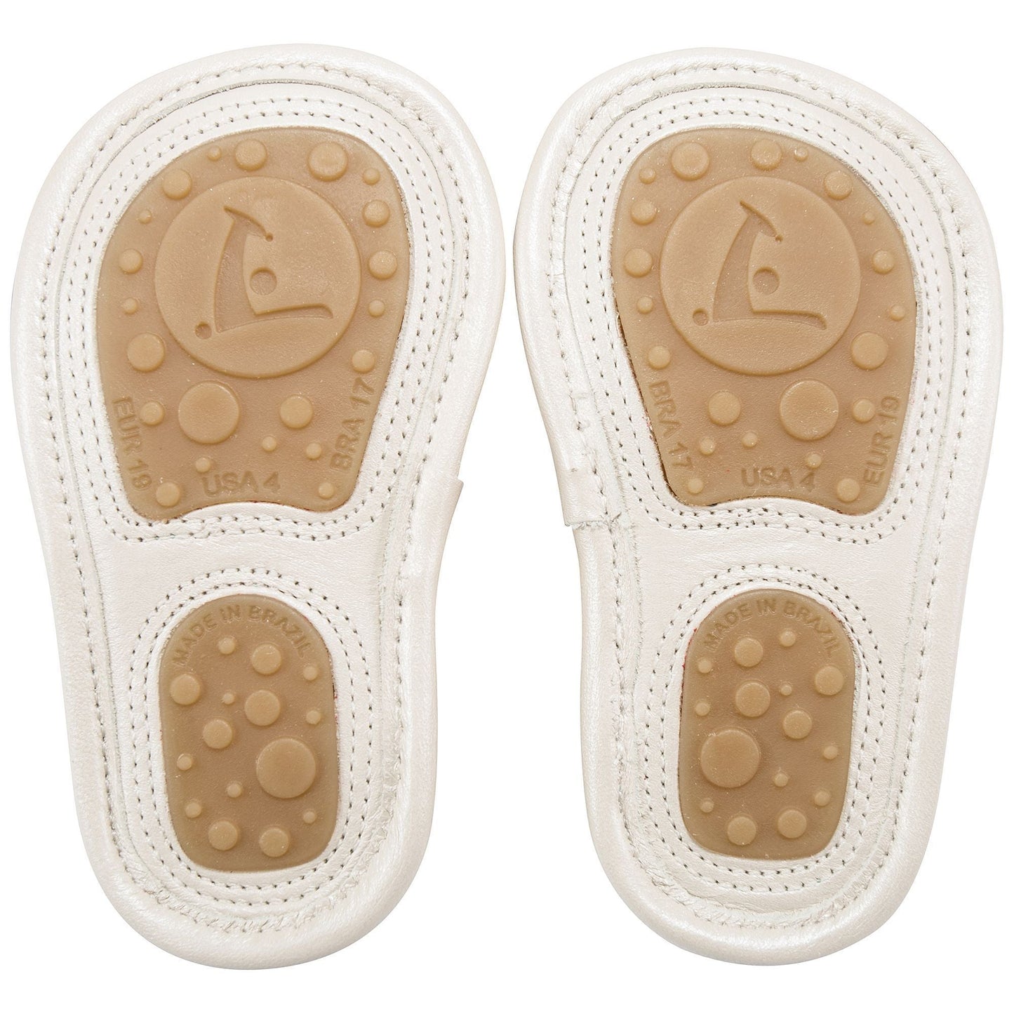 Baby Girls Antique White Leather Sandal