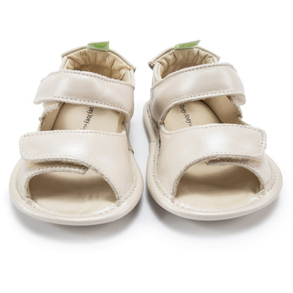 Baby Girls Antique White Leather Sandal