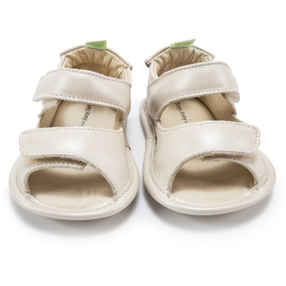 Baby Girls Antique White Leather Sandal