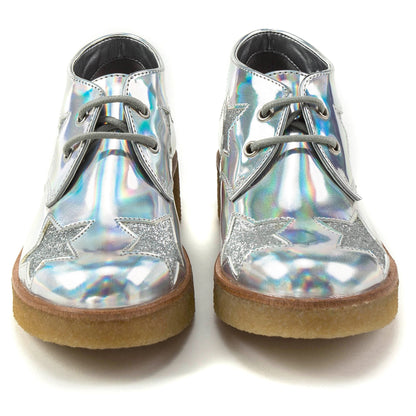 Girls Silver Stars  Shoes