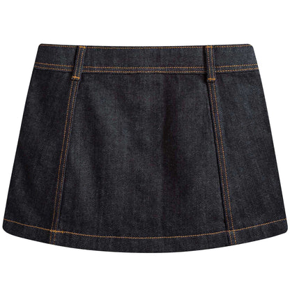 Girls Dark Blue Jean Skirt