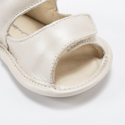 Baby Girls Antique White Leather Sandal