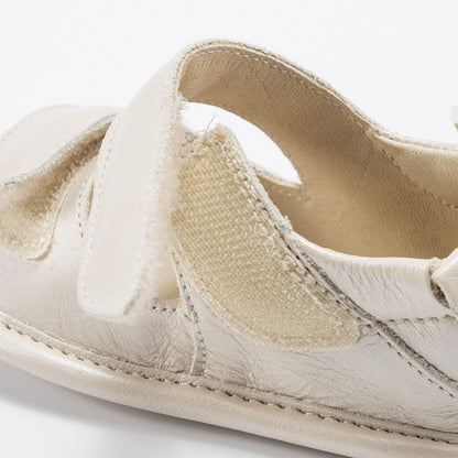Baby Girls Antique White Leather Sandal
