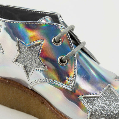 Girls Silver Stars  Shoes