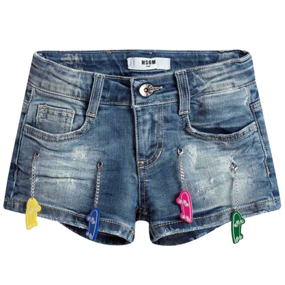 Girls Blue Denim Shorts