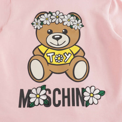 女婴粉色Logo棉连帽衫