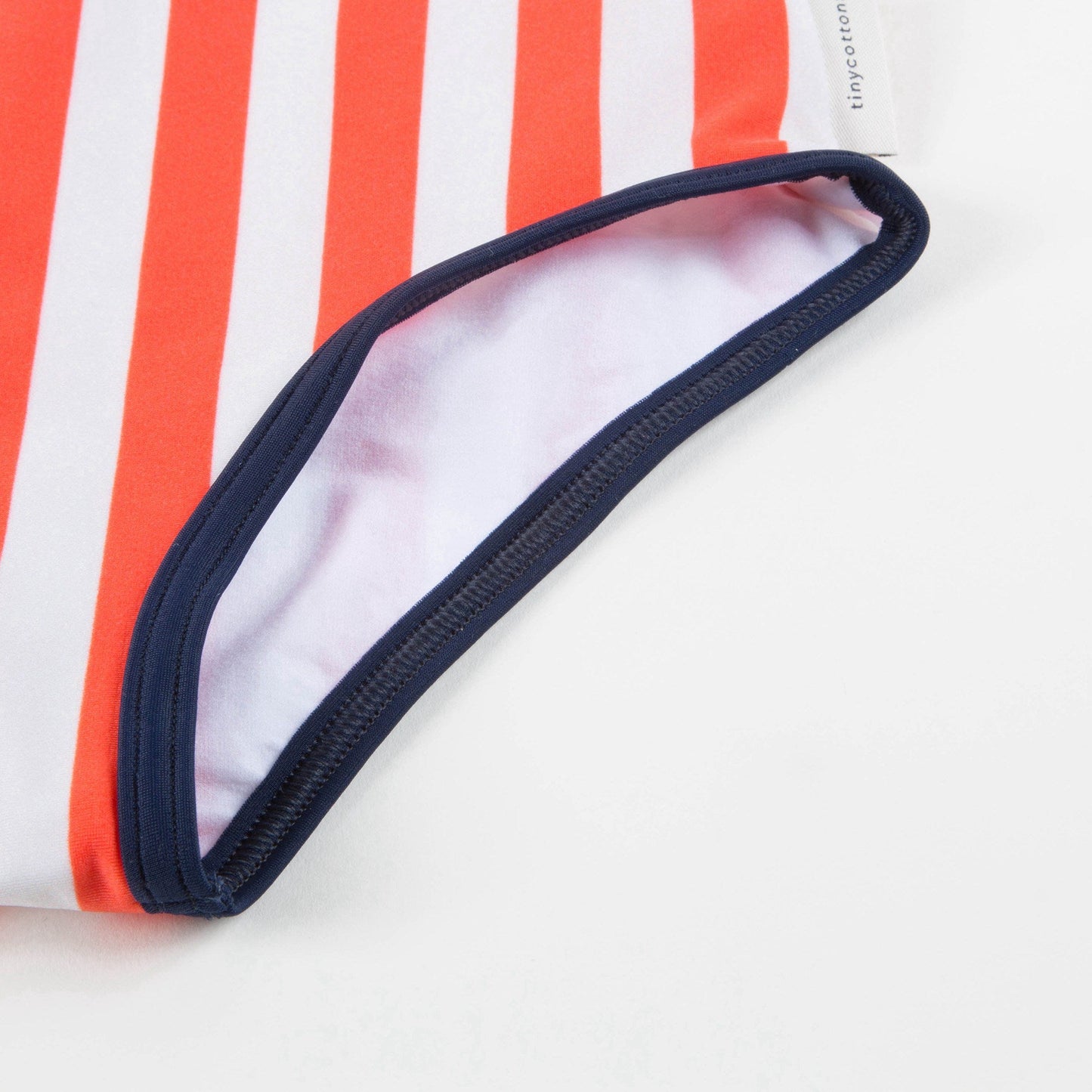 Girls Carmine Striped Polyamide Swimwear