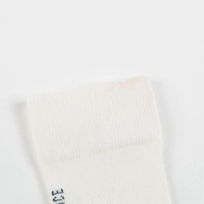 Girls White & Light Blue Cotton Socks