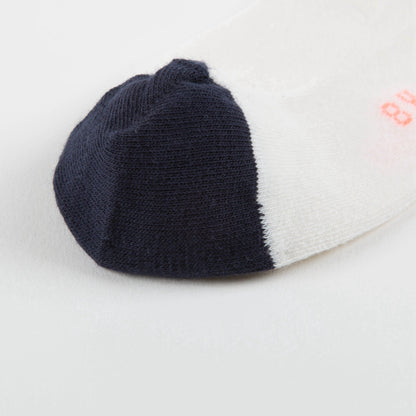 Girls White & Blue Cotton Socks
