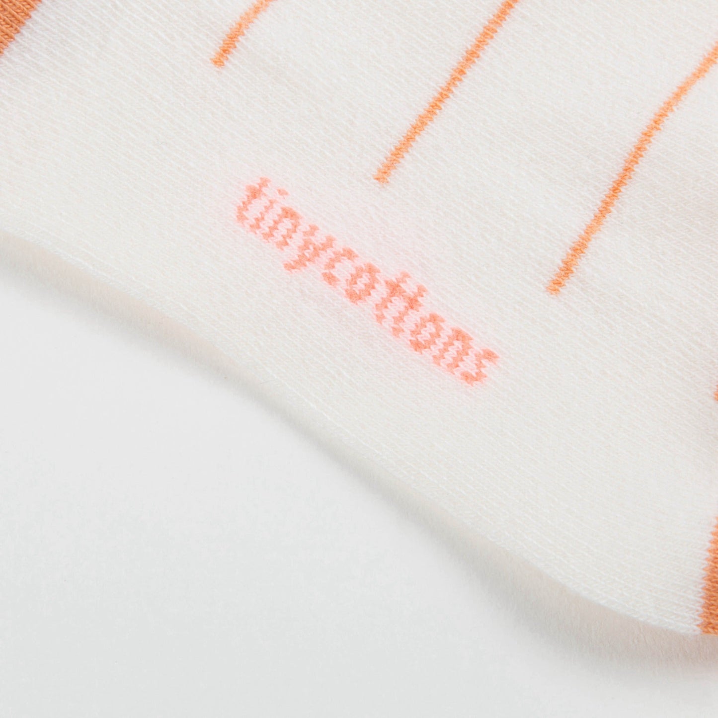 Girls White & Light Brick Cotton Socks