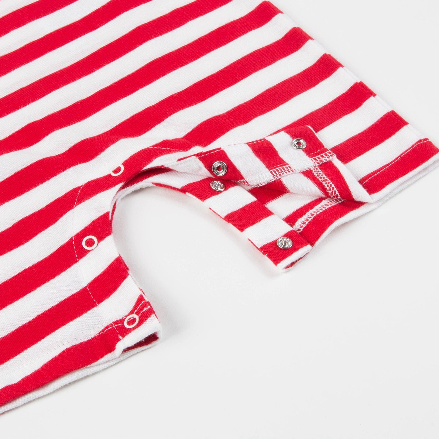 Baby Girls Red Stripes Cotton Teddy Bear Babysuit