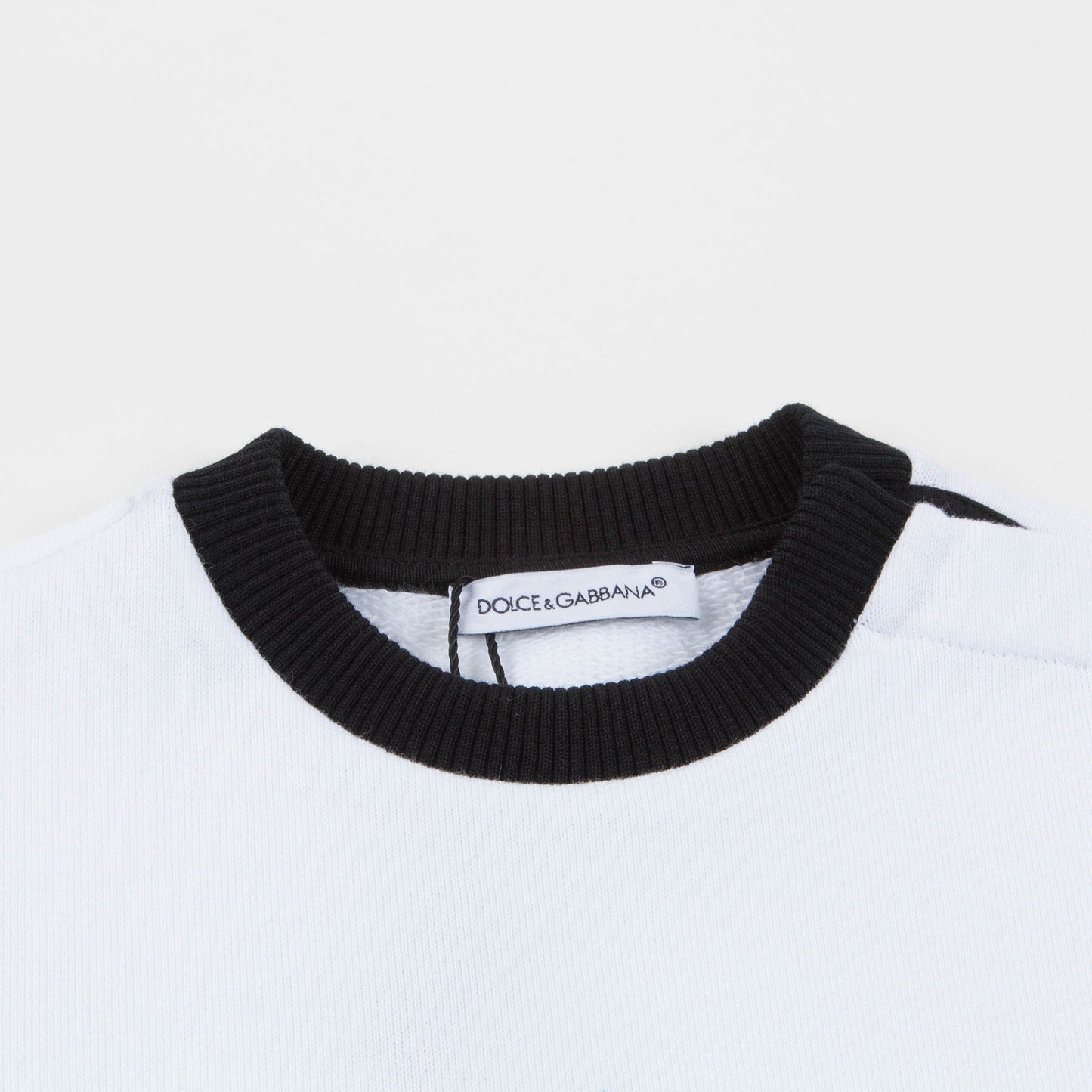 Baby Boys White "DG" Cotton Sweatshirt