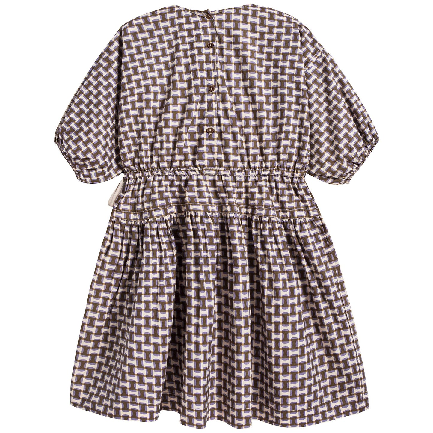 Girls Lilac Print Cotton Dress