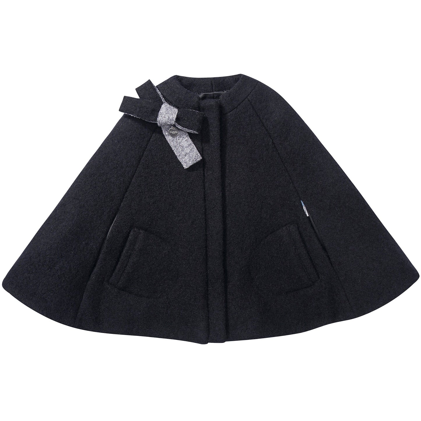 Girls Blue  Grigio  Wool  Cape