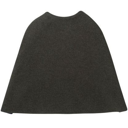 Girls Military Green Melanges Wool Jacket