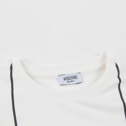 Baby Girls White Printed Logo Dress
