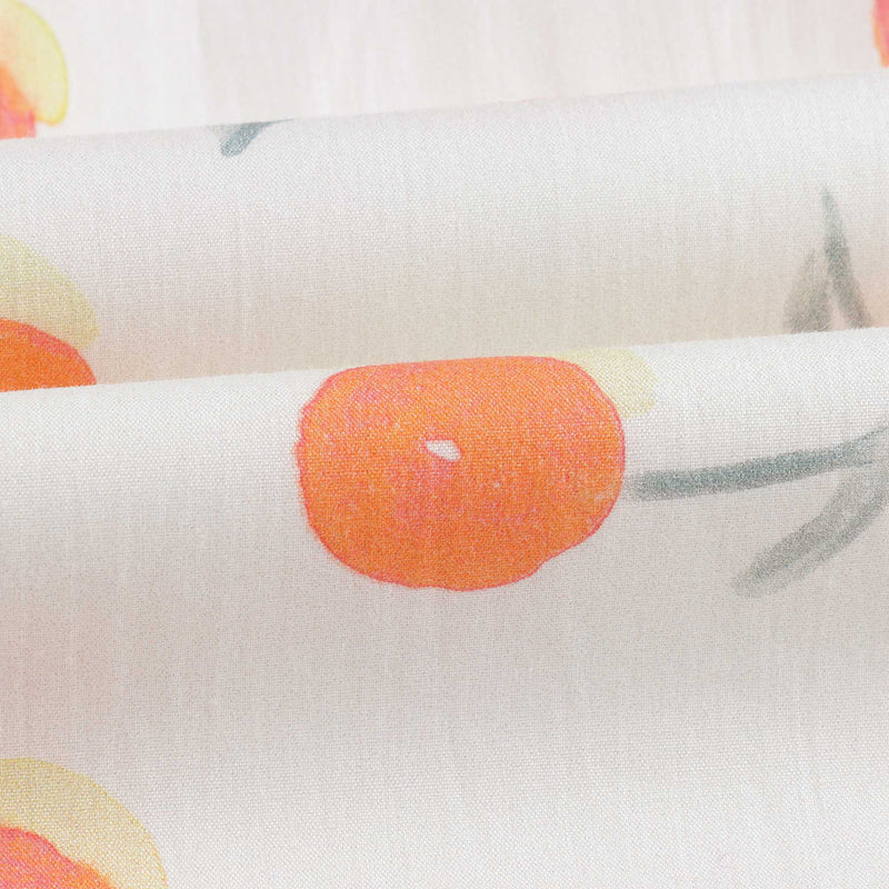 女童白色樱桃棉连衣裙