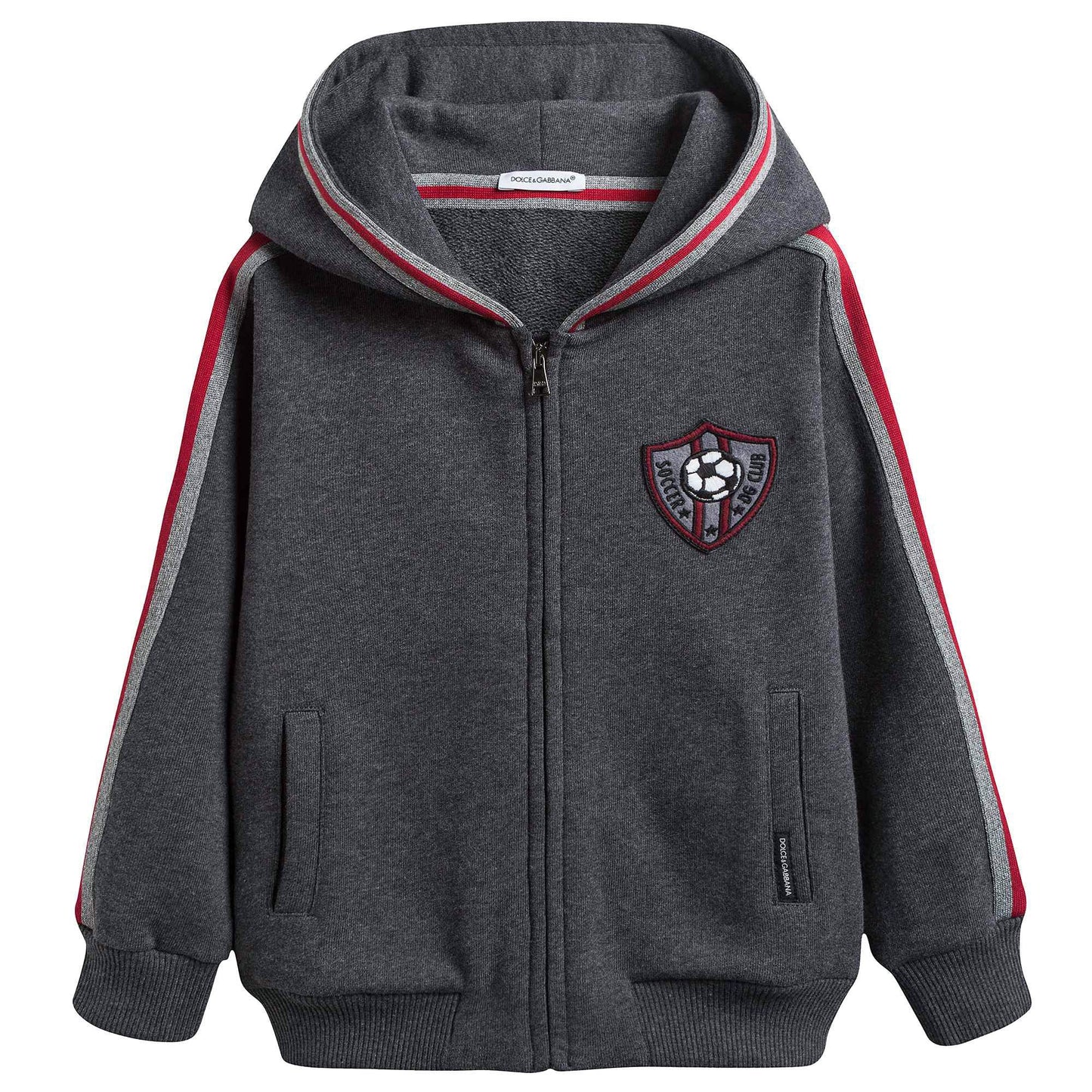 Boys Grey Cotton Tracksuits