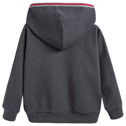 Boys Grey Cotton Tracksuits