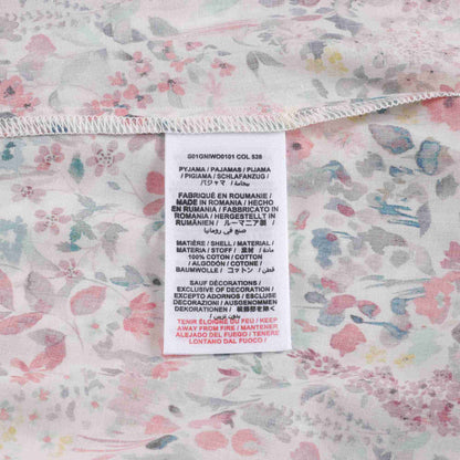 Girls Red Floral Cotton Nightwear Set