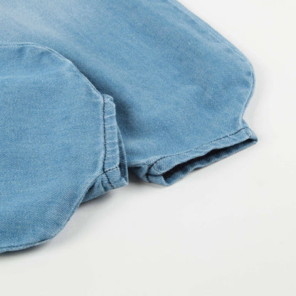 Girls Denim Blue Cotton Trousers