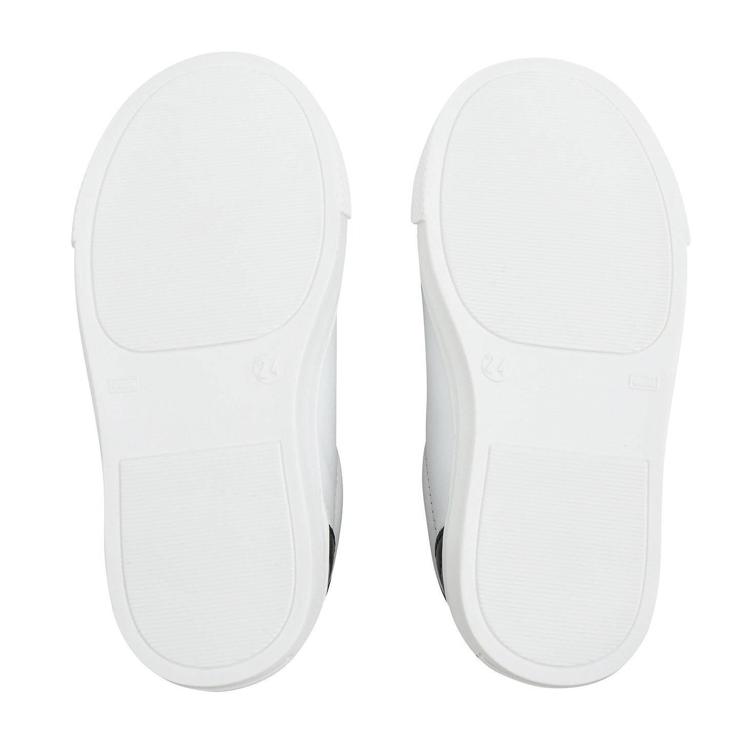 Boys & Girls White Leather Sneakers