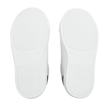 Boys & Girls White Leather Sneakers