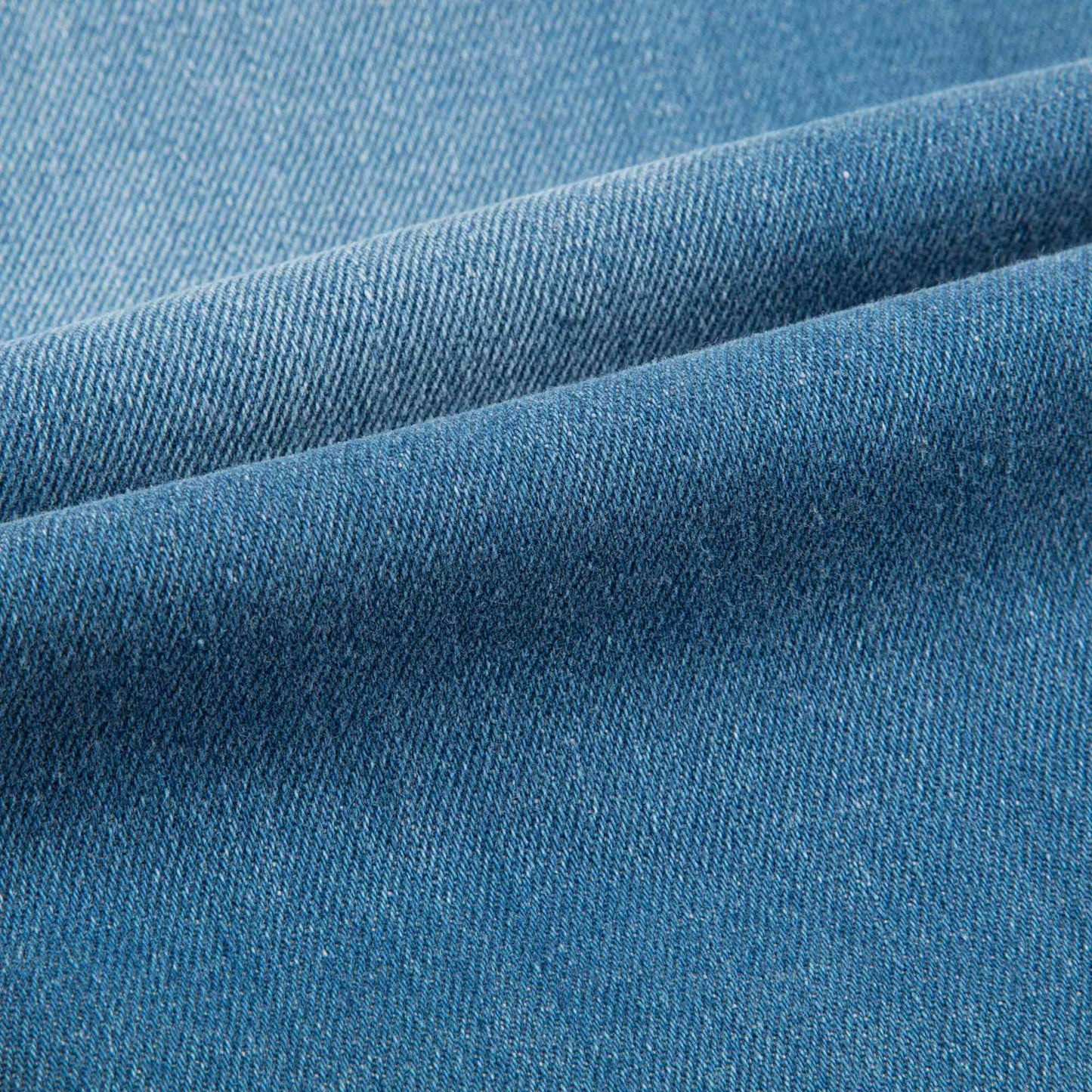 Girls Denim Blue Cotton Trousers