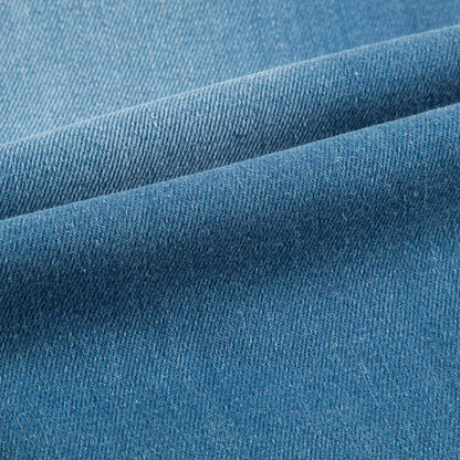 Girls Denim Blue Cotton Trousers