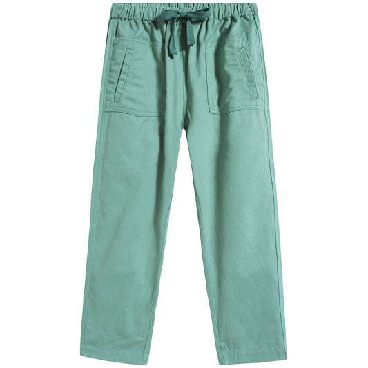 儿童绿色棉长裤