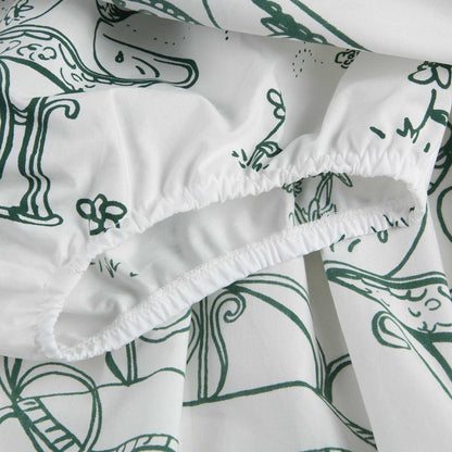 Baby Girls White Botanical Garden Printed Trims Dress