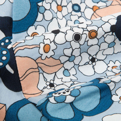 Girls Marine Blue Cotton Hat