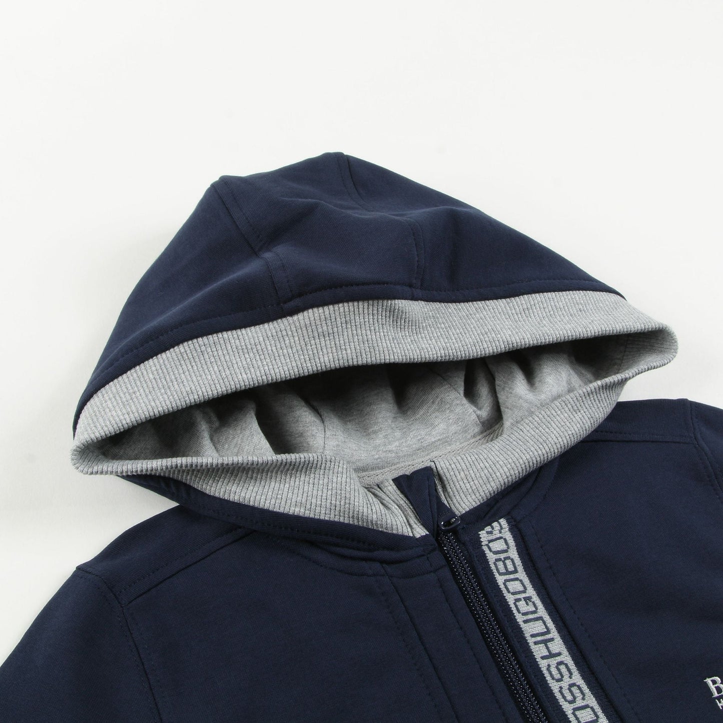 Boys Blue Cotton Logo Cardigan