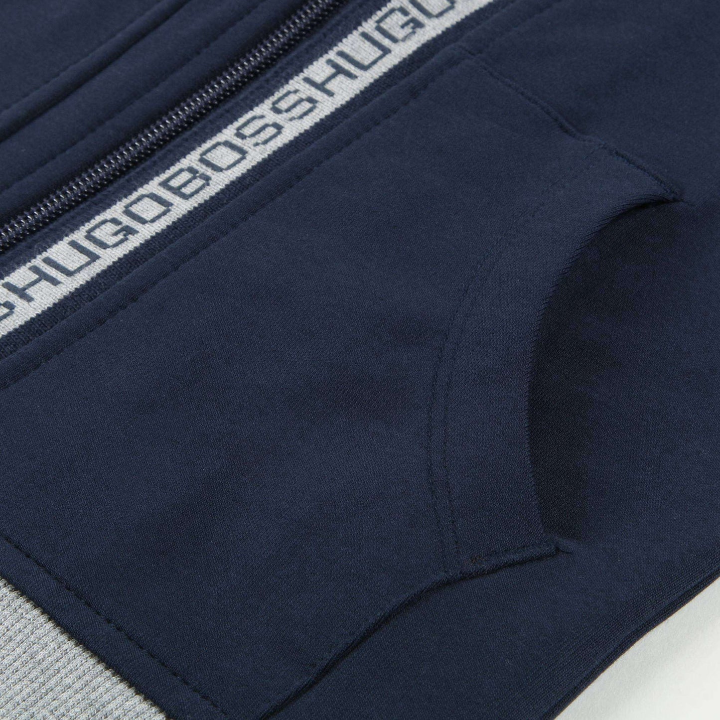 Boys Blue Cotton Logo Cardigan