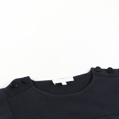 Girls Navy Blue Cotton Swerter