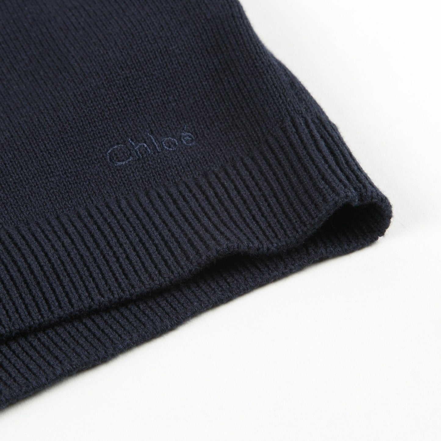 Girls Navy Blue Cotton Swerter