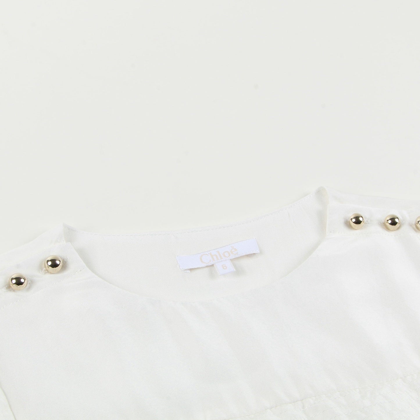 Girls White Soie Blouse