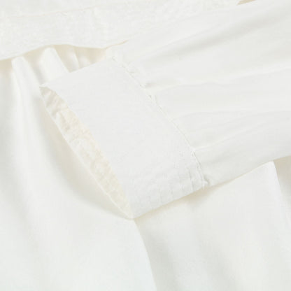 Girls White Soie Blouse