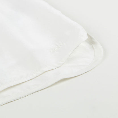 Girls White Soie Blouse