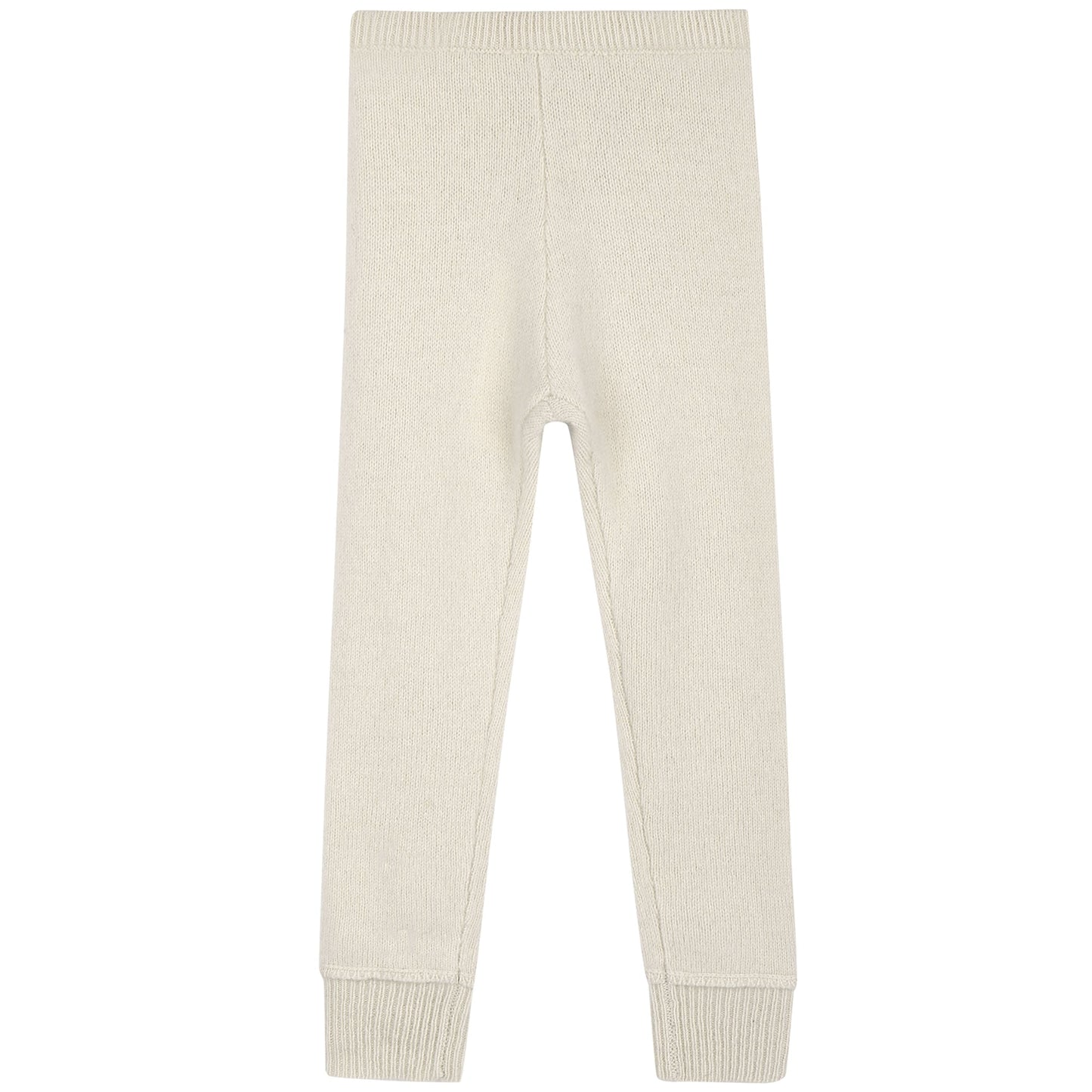 Girls Ivory Knitted Leggings