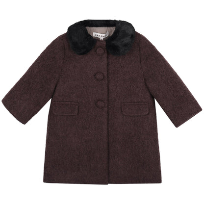 Baby Plum Brown Woven Coat