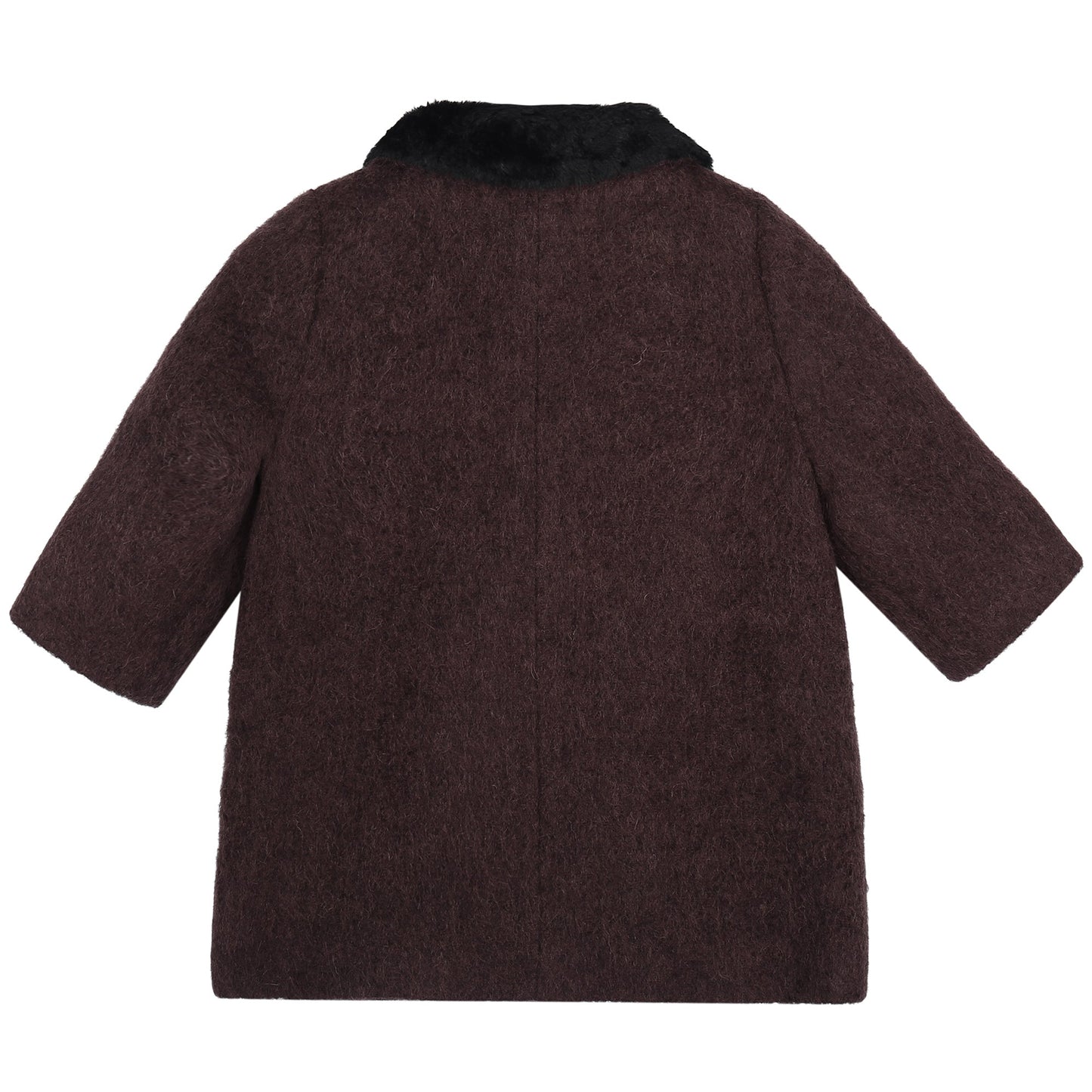 Baby Plum Brown Woven Coat
