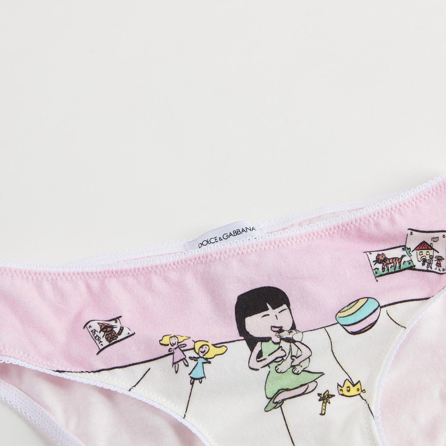 Baby Girls Pink Fancy Printed Top & Underwear Gift Box Set