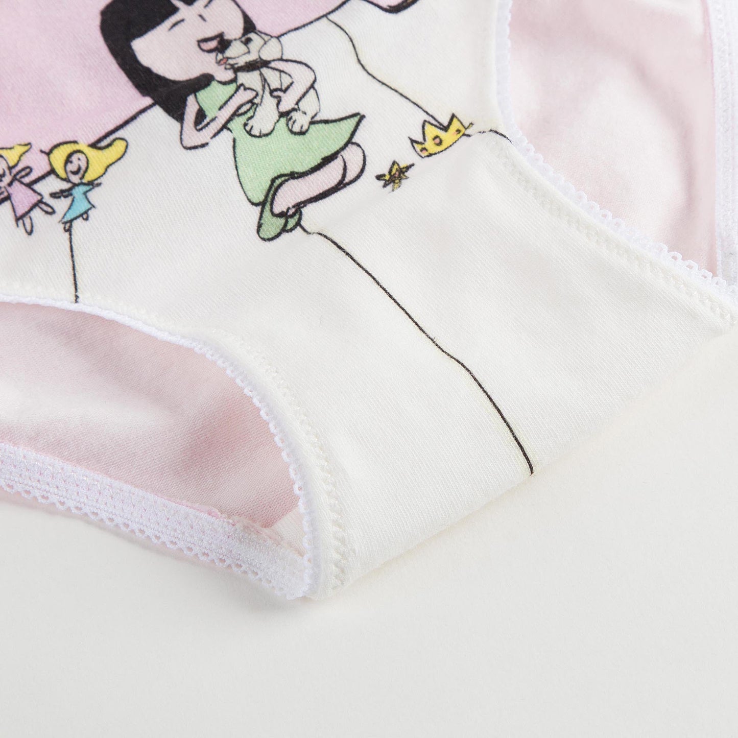 Baby Girls Pink Fancy Printed Top & Underwear Gift Box Set