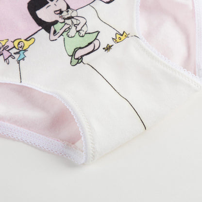 Baby Girls Pink Fancy Printed Top & Underwear Gift Box Set