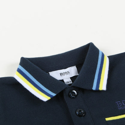 Baby Boys Navy Blue Cotton Polo Shirt