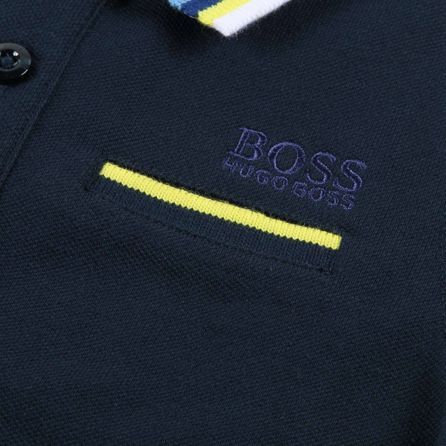Baby Boys Navy Blue Cotton Polo Shirt