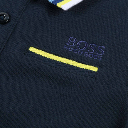 Baby Boys Navy Blue Cotton Polo Shirt