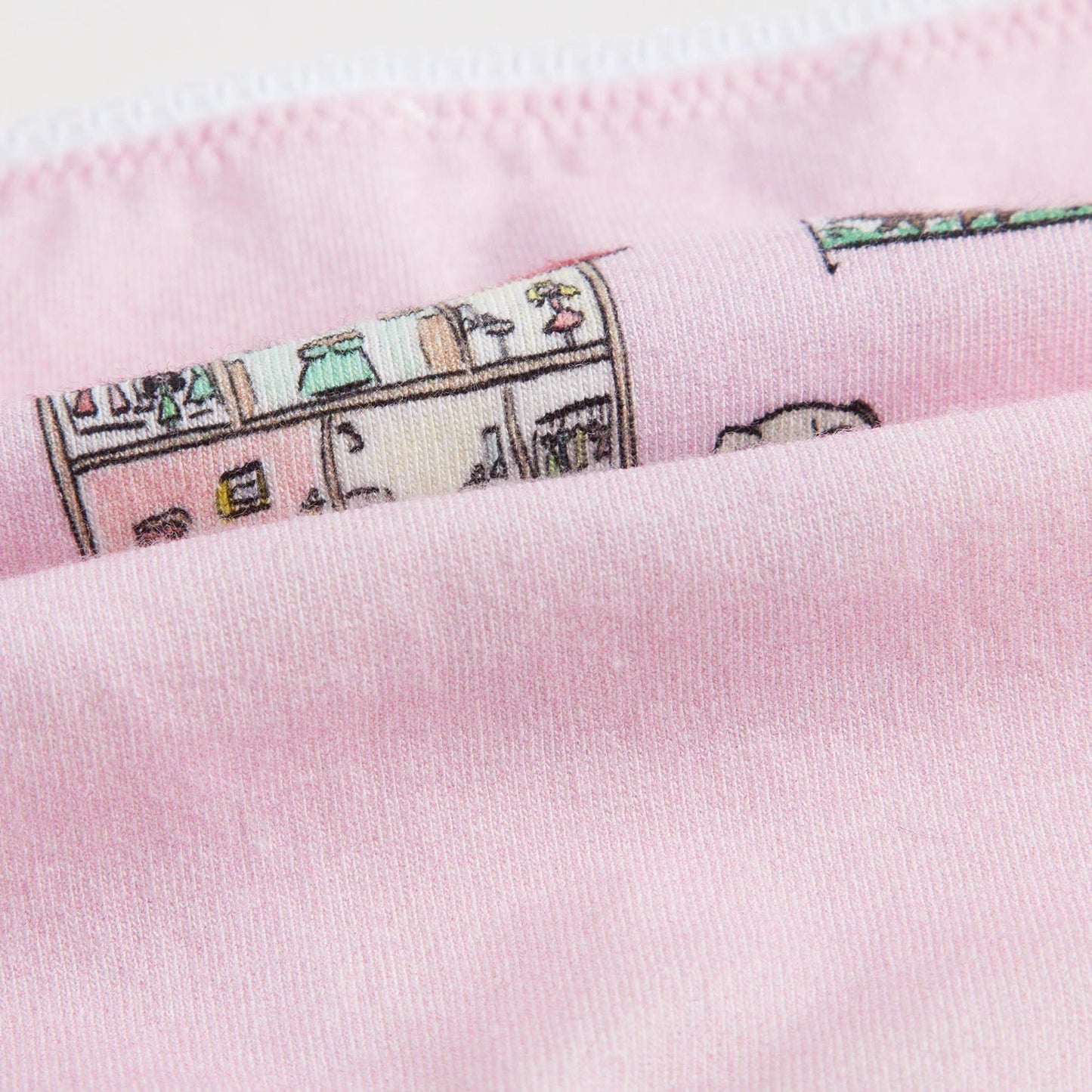 Baby Girls Pink Fancy Printed Top & Underwear Gift Box Set